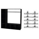 Maxbell Doll Clothes Closet Fashion Doll Accessories Display Box for Lovers Birthday Black