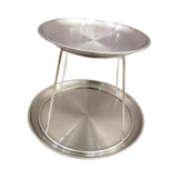 Maxbell Seafood Stand Set 2 Tier Round Sturdy Seafood Tray Rack for Wedding Birthday Shallow dish