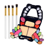 Maxbell Maxbell Makeup Eyeshadow Lip Gloss Concealer Powder Palette Brushes Kit White-Gold