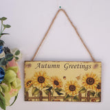Maxbell 2pcs Rustic Wood Plaque Autumn Blessings Board Happy Harvest Hanging Sign