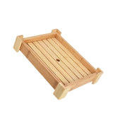 Maxbell Bamboo Sushi Plate Decorative Tableware Food Platter Kitchen Restaurant Home 35.5cmx27cmx7.5cm