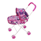 Maxbell Doll Stroller Pretend Play for Ages 1 2 3 Years Old Simulation Pushchair Toy Style B