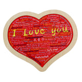 Heart Shape Puzzle for Kids Sensory Learning DIY Wood Puzzle Toys Decor 22cmx18cm Multicolor