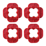 Maxbell Deck Spacer Tool Portable Deck Board Gap Tool for Hardwood PVC Decking Board Red 4 Pieces