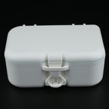 2X Portable Denture Case Built In Mirror Brush Teeth Storage Container Box