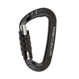 Maxbell 12KN D Shape Carabiner Screw Locking Clip Hook Keychain Camping Black - Aladdin Shoppers