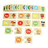 Maxbell Wooden Alphabet Puzzles Preschool Matching Game for Kids Boys Girls Children
