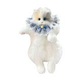 Maxbell Stuffed Cat Doll Backpack Lightweight Toy Knapsack for Dating Pet Lover Gift Blue Neckwear