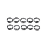 Maxbell 6x10Pcs Single Ear Hydraulic Hose Clamps Stainless Steel O Clips 9.4-11.9mm