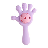 Maxbell Baby Teething Hand Rattle Activity Toy for Newborn Easy Grip Montessori Toys Violet