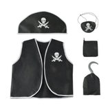 Maxbell 5 Pieces Kids Pirate Costume Set Performance Decor Festival Dress up Clothes