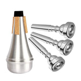 Maxbell Trumpet Mute and Mouthpiece Rhythm Trumpet Mute for Musician Wind Instrument