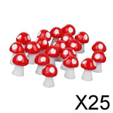 Maxbell 25x20x Miniature Mushroom Fairy Garden Terrarium Decor Bonsai Craft Red