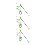 Maxbell 3x Beaded Keyring Bars Gradient Color for Jewelry Making Kit Keychain Making green