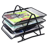 Maxbell 3 Tiers Wire Mesh File Trays Desk Organizer Paper Storage Document Organizer