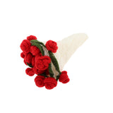 Maxbell Hand Knitting Flower Bouquet Blanket Home Decoration for Birthday Party Gift White