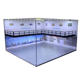Maxbell 1/64 Model Parking Lot Double Layer for Model Cars Action Figures Collection Landscape Brick