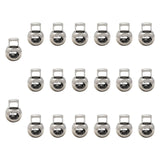 Maxbell 20 Pieces Metal Cord Locks Wear Resistance Drawstring Luggage Spring Stopper Sliver