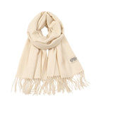 Maxbell Pashmina Shawl Wrap Fashionable Long Winter Scarf for Bedroom Office Wedding Beige