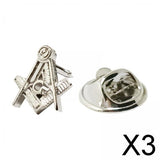 Maxbell 3xMetal Cufflinks Unique Design for French Cuff Shirt Formal Ceremony Business Silver