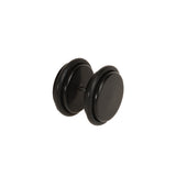Maxbell 2pcs 18G Ear Studs Plug with 1/2 inch Acrylic Fake Ear Plug Taper Stretcher with O-rings - Black