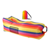 Maxbell Inflatable Lounger Chair Lazy for Backyard Outdoor and Indoor Easy Setup Rainbow