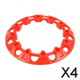 Maxbell 4xGeneric ATV Wheel Rim Hub Protective Cover Tyre Rim Guard Cover for ATV Red 8 Inches