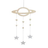 Maxbell 2Pcs Nordic Planet Cloud Raindrop Star Kid Room Wood Wall Hanging Home Decor