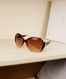 Maxbell Women's Fashion Round Sunglasses Brown Lens