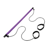 2 Sections Pilates Bar Equipment Fitness Stick for Sports Bodybuilding Squat Purple