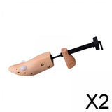 Maxbell 2xWood Shoe Stretcher Adjustable Shaper for Boots Flats Various Types of Shoes L