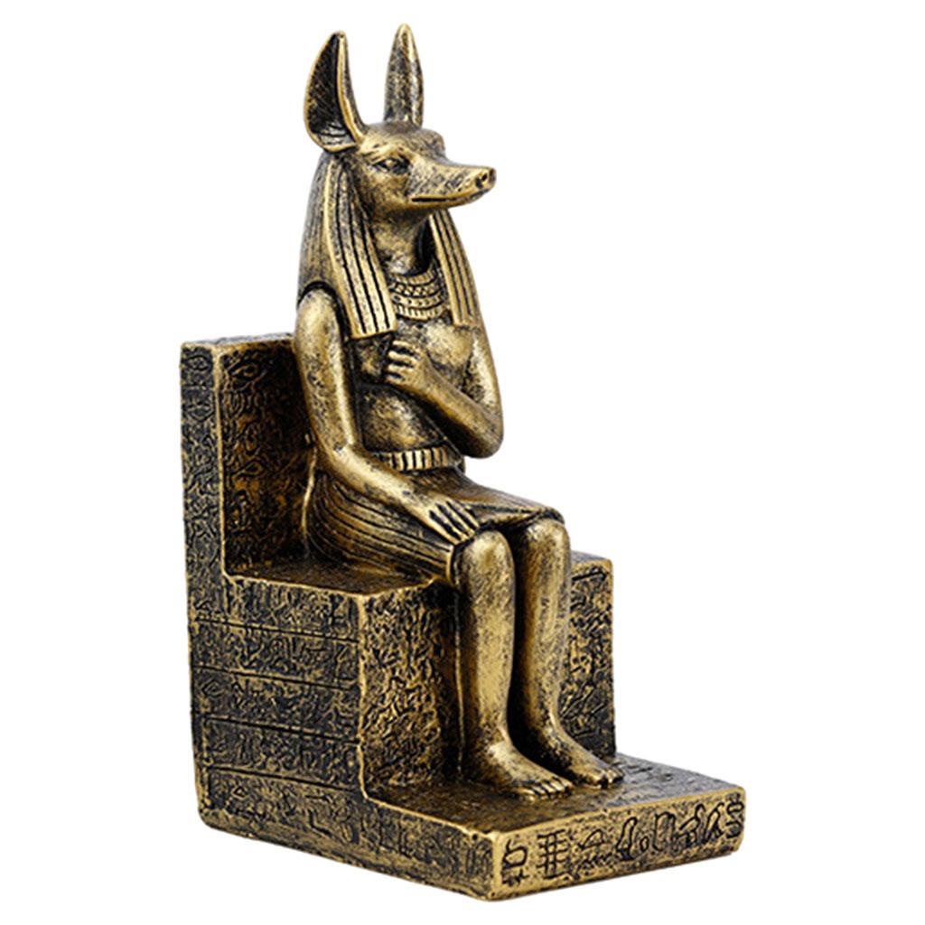Maxbell Maxbell Mythological Egyptian Anubis Statue Figurine Resin Home Decor Gold Dog