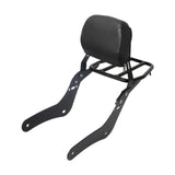 Maxbell Motorcycle Sissy Bar Backrest Assembly Passenger Assembled Backrest Rear Pad black