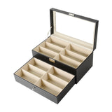 Maxbell Eyeglass Case Organizer Sunglasses Storage Organizer for Collector Men Women black