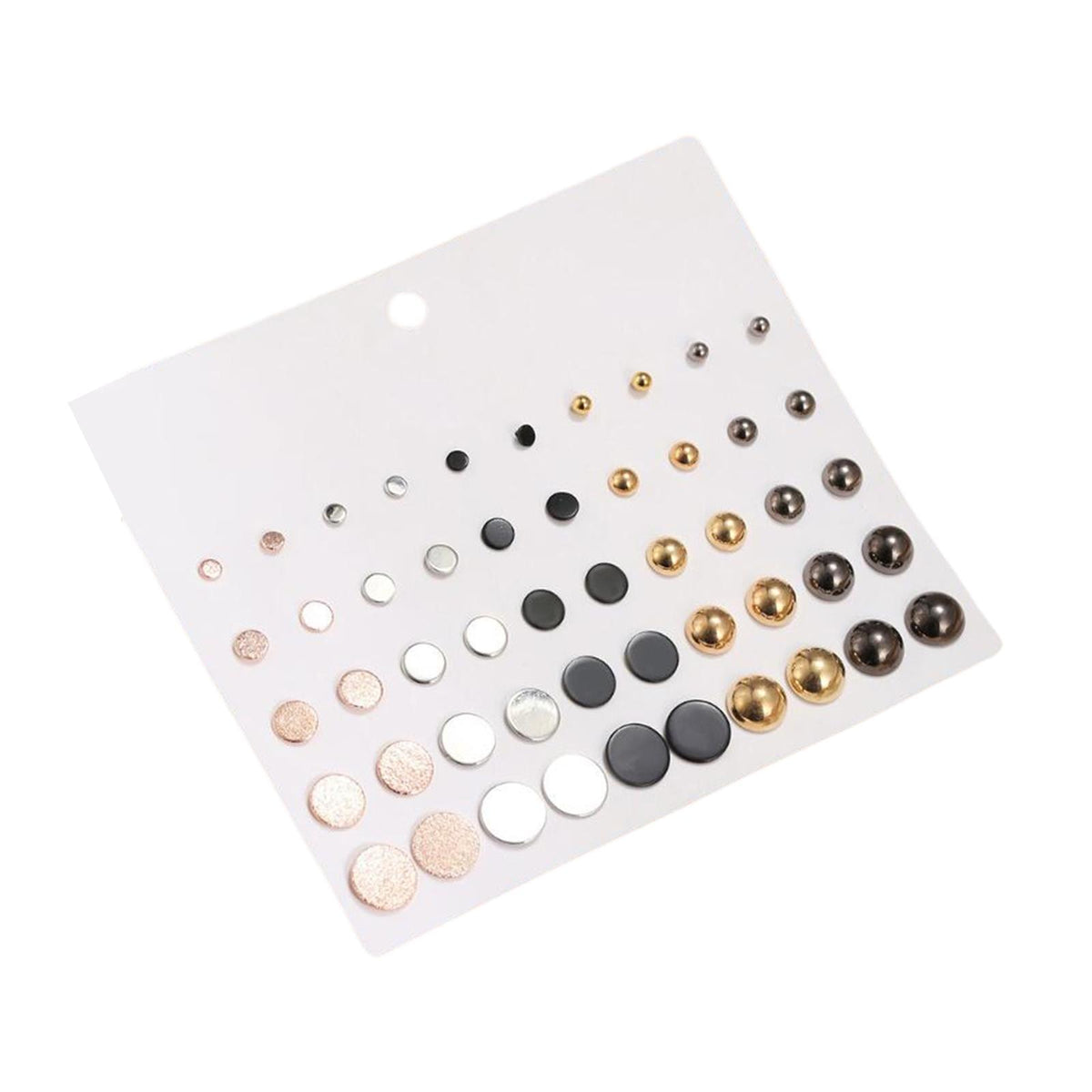 Maxbell 50 Pieces Earring Set Circle Studs Earrings for Work Valentines Day Festival