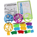 Maxbell New Geometric Ruler Stencil Spiral Art Classic Toy Stationery Tools