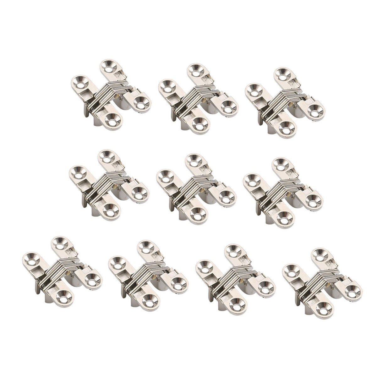 Maxbell Invisible Hinge Lightweight Zinc Alloy for Cupboard Wooden Door Folding Door Silver Light