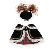 Maxbell Maxbell Pet Princess Clothes for Small Dog & Cat Summer Lace Shawl Hat Wig Outfit S Black