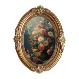Maxbell Vintage Oval Picture Frame European Baroque for Living Room Table Home