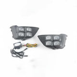 Light-emitting diode brightness, Fog Light Assembly, Compatible with 14-23 GK5, High Power White+Yellow 14-17 Fit Four-eye