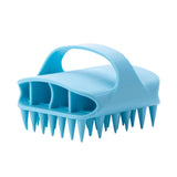 Maxbell Scalp Massager Shampoo Brush for Men Women for Wet Dry Hair Compact Silicone Blue