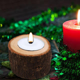 Tree Stump Wood Candle Holder Tea Light Holder for Wedding Decoration 4.2cm