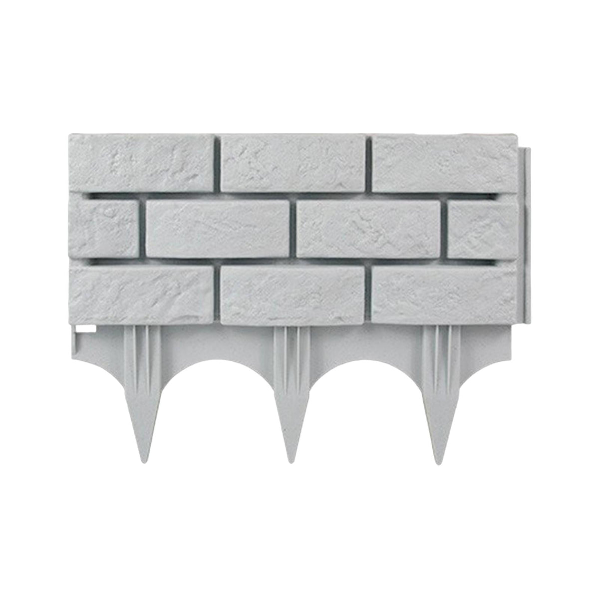 Maxbell Plastic Garden Fence Edging with Stakes Multifunctional Sturdy 17.3x12.6inch Grey