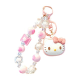 Maxbell Cute Beaded Keychain Creative Multifunction Portable Keyring for Women Girls Kitty