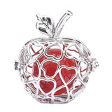 Maxbell Apple Natural Agate Cages Pendants Jewelry Making Essential Locket Pendants