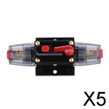 Maxbell 5xManual Reset Circuit Breaker 12v/24v Car Auto Boat Audio Fuse Holder 60A 01