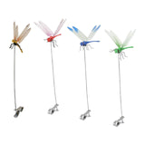 Maxbell 4Pcs Fake Dragonfly Clips Outdoor Garden Multicolor Indoor Dragonfly Clip on