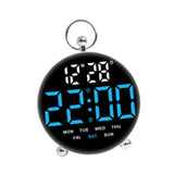 Maxbell LED Digital Alarm Clock Cafe Learning Dorm Office Home Adjustable Brightness Blue