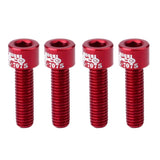 Maxbell 4pcs Road Bicycle Handlebar Stem Screw Aluminum Alloy M5*17MM Bolts Red - Aladdin Shoppers