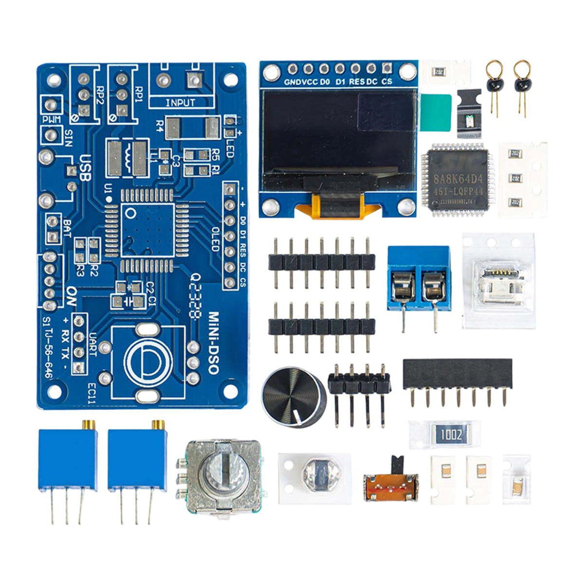 Maxbell Digital Oscilloscope Kits Sturdy Learning Tool for Classroom Industry Repair Type A